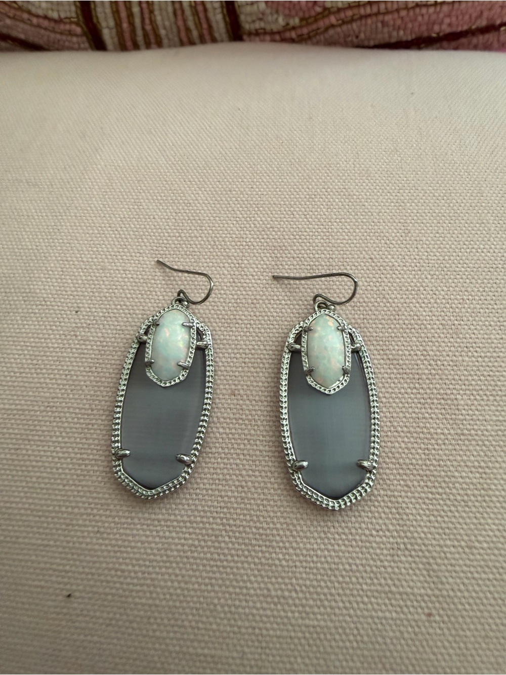 Kendra Scott Gray and Opal Dangle Earrings